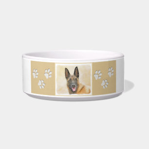 Belgisch Malinois Malerei - Niedliche Original Hun Napf