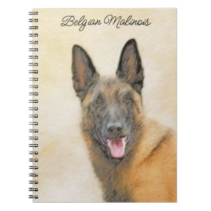 Belgisch Malinois Malerei - Niedliche Original Hun Notizblock