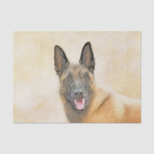 Belgisch Malinois Malerei - Niedliche Original Hun Seidenpapier