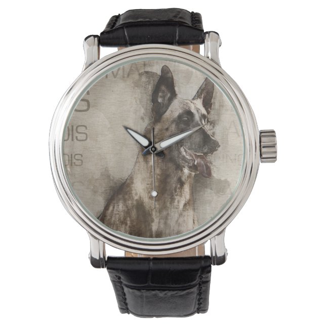 Belgisch Malinois - Mechelaar - Maligator Armbanduhr (Vorderseite)