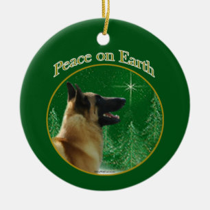 Belgisch Malinois Peace Keramik Ornament