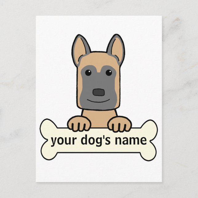 Belgisch Malinois Postkarte (Vorderseite)