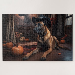Belgisch Malinois Pumpkins Halloween Beängstigend