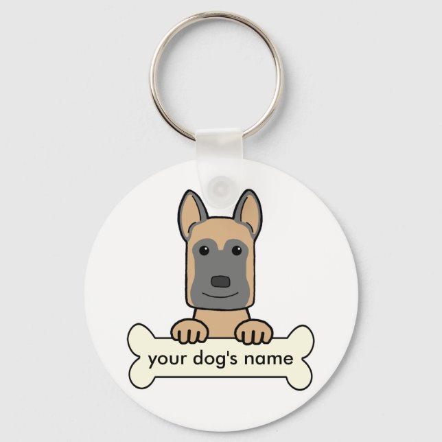 Belgisch Malinois Schlüsselanhänger (Vorderseite)