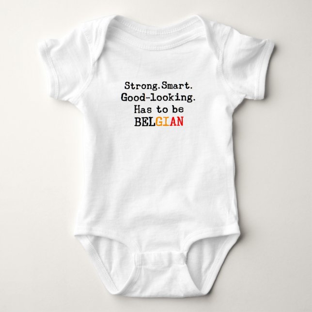 belgisch stark baby strampler (Vorderseite)