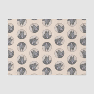 Belgisch Tervuren Shepherd Fawn Painting Dog Art Seidenpapier