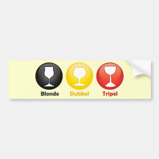 Belgische Bier-Ikonen Autoaufkleber
