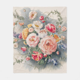 Belgische Blumengestalt Fleecedecke