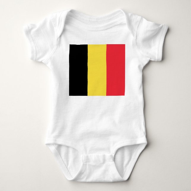 belgische Flagge Baby Strampler (Vorderseite)