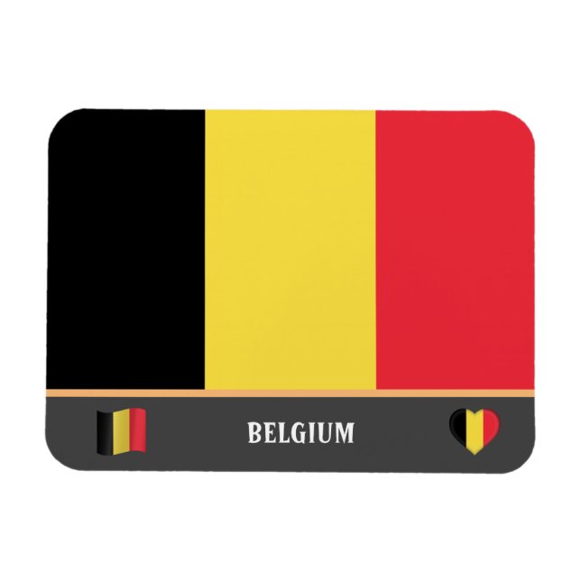 Belgische Flagge / Belgische Landesreise / Belgien Magnet (Horizontal)
