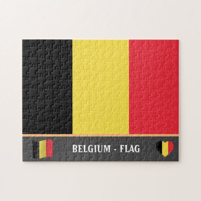 Belgische Flagge / Belgisches Land / Belgien (Horizontal)