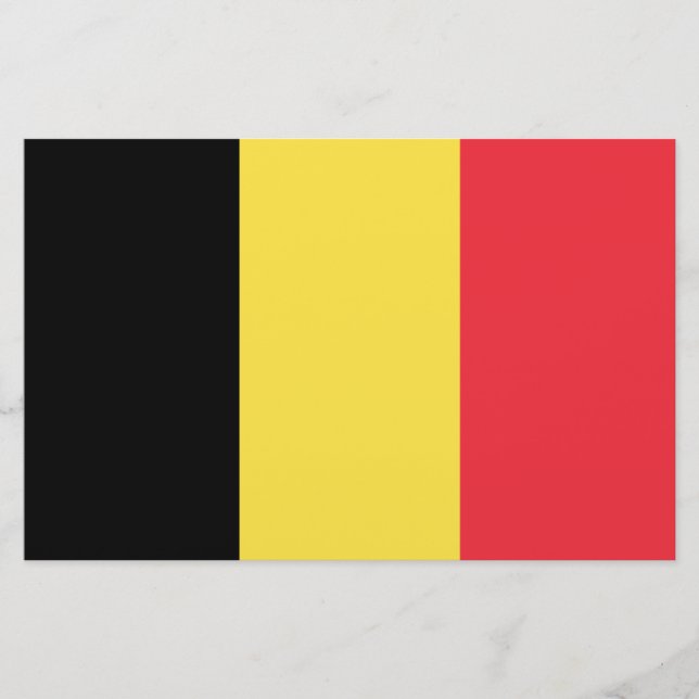 belgische Flagge Briefpapier (Vorderseite)
