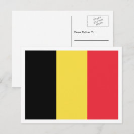 Belgische Flagge, Flagge Belgiens Postkarte