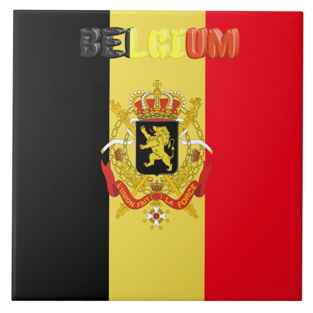 Belgische Flagge Fliese (Vorderseite)