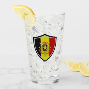 Belgische Flagge Glas