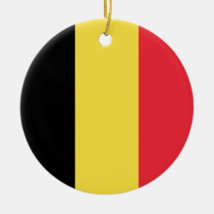 Belgische Flagge Keramik Ornament