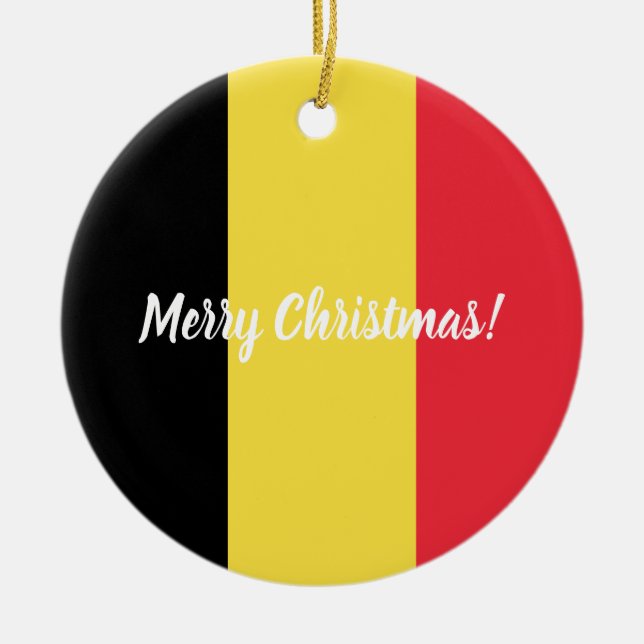Belgische Flagge kundenspezifische Keramikornament (Vorne)