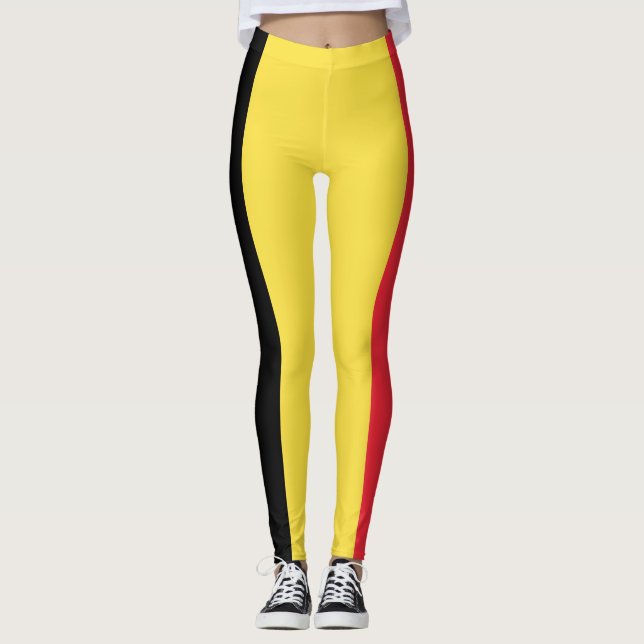 belgische Flagge Leggings (Vorderseite)