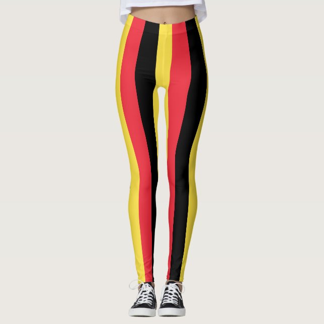 belgische Flagge Leggings (Vorderseite)