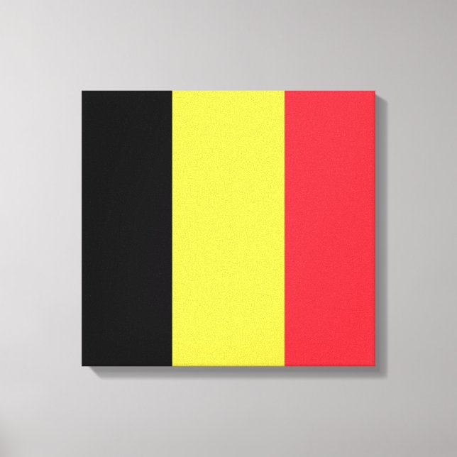 belgische Flagge Leinwanddruck (Vorderseite)