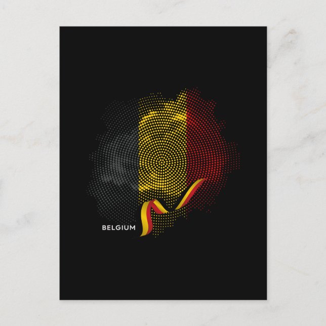 Belgische Flagge Postkarte (Vorderseite)