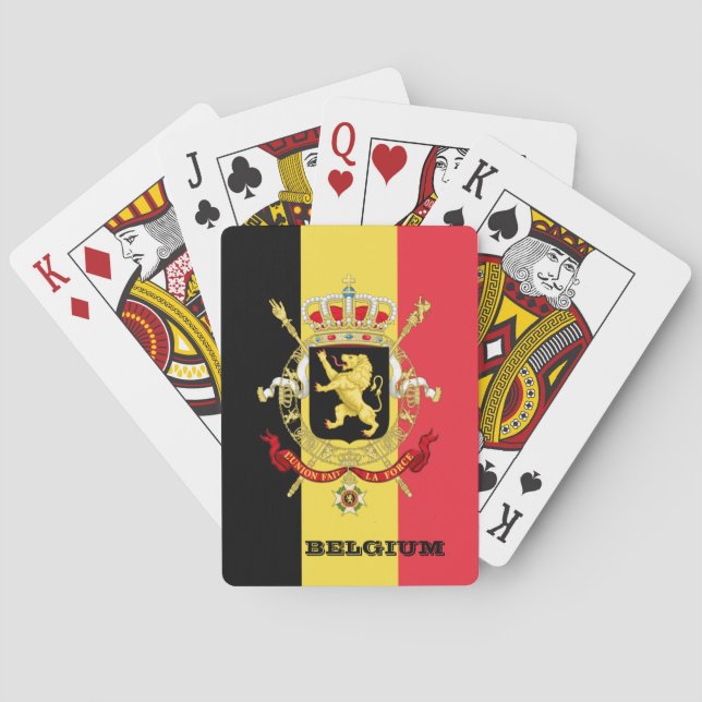 Belgische Flaggenspiele, Belgien Spielkarten (Rückseite)
