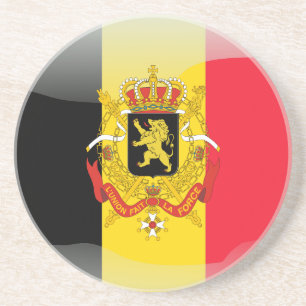 Belgische glänzende Flagge Getränkeuntersetzer