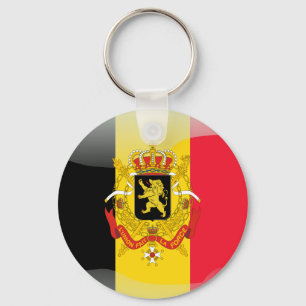 Belgische Hochglanzflagge Schlüsselanhänger