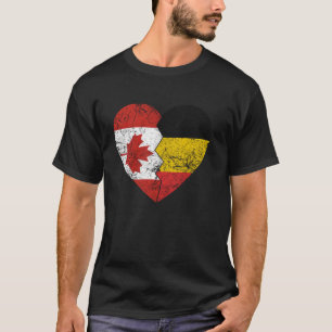 Belgische kanadische Flaggen Herz Kanada Belgien R T-Shirt