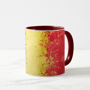 Belgische Keramik mit eingeschleuderter Flagge Tasse