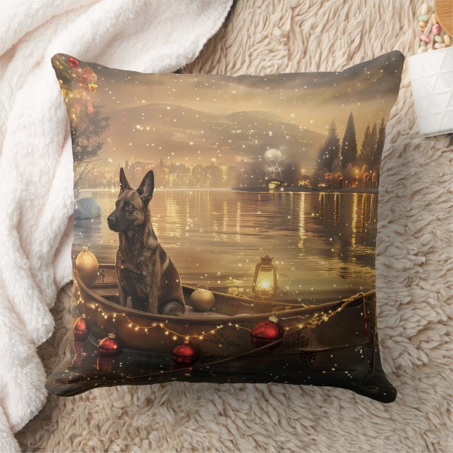 Belgische Malinoi Weihnachtsfeiertage Kissen (Decke)