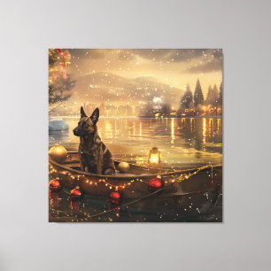 Belgische Malinoi Weihnachtsfeiertage Leinwanddruck