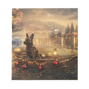 Belgische Malinoi Weihnachtsfeiertage Notizblock