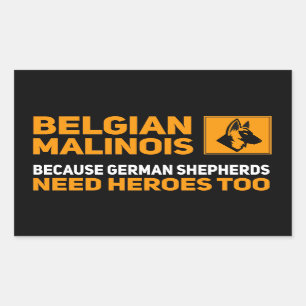 Belgische Malinois Deutsche Hirten brauchen auch H Rechteckiger Aufkleber
