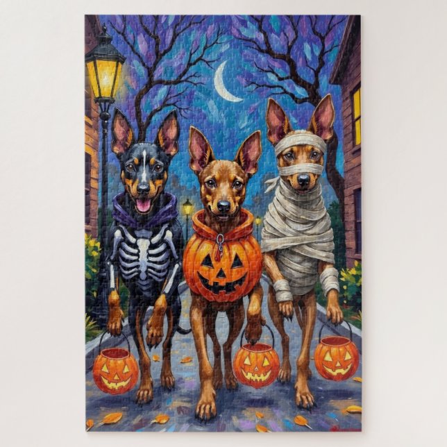 Belgische Malinois Hunde Trick-or-Treating Hallowe (Vertikal)