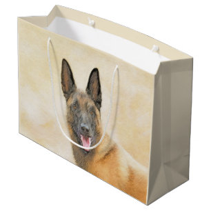 Belgische Malinois-Malerei - Niedliche Original Hu Große Geschenktüte