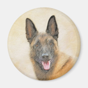 Belgische Malinois-Malerei - Niedliche Original Hu Magnet