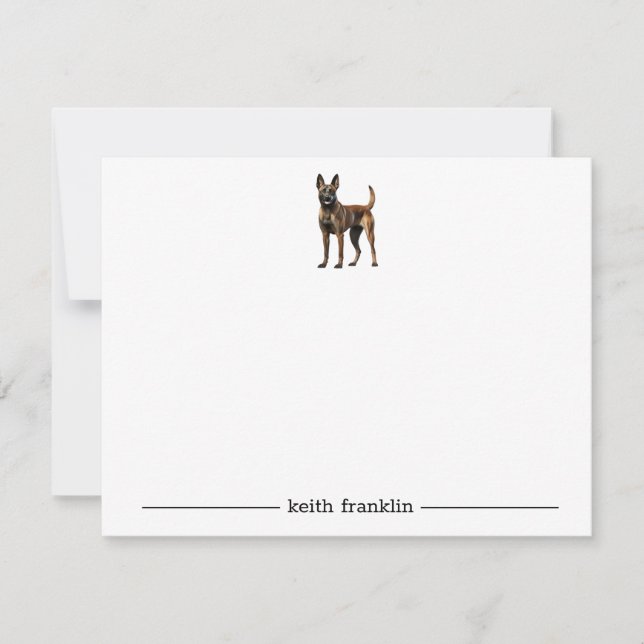 Belgische Malinois Personalisierte Mitteilungskart Mitteilungskarte (Vorderseite)