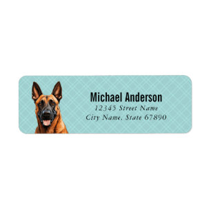 Belgische Malinois-Rücksendeadressen-Aufkleber