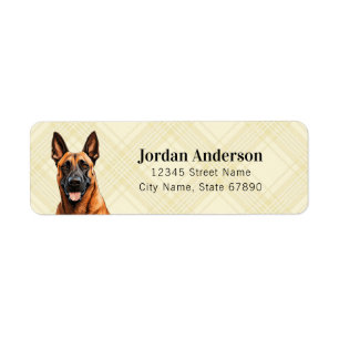 Belgische Malinois-Rücksendeadressen-Aufkleber