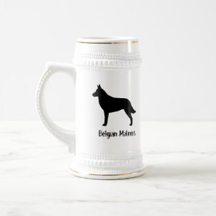 Belgische Malinois-Silhouette Bierglas