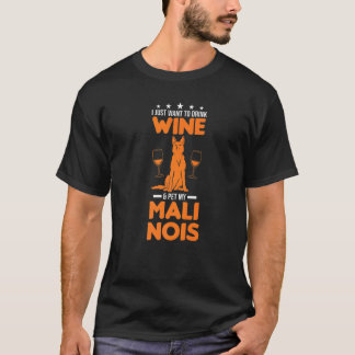 Belgische Malinois und Weine T-Shirt
