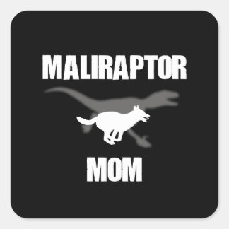 Belgische Malinois Velociraptor Maliraptor-Mama Quadratischer Aufkleber