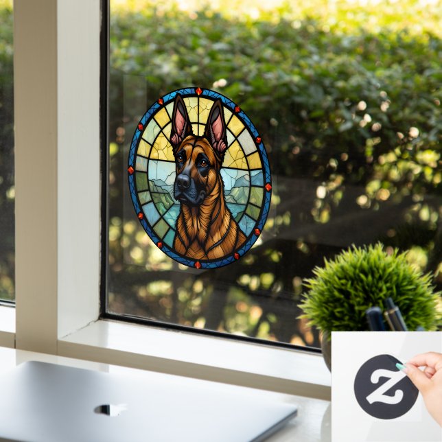 Belgische Malinois-Verkleidung Fensteraufkleber (Büro)