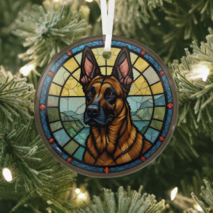 Belgische Malinois-Verkleidung Ornament Aus Glas