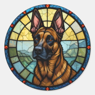 Belgische Malinois-Verkleidung Runder Aufkleber