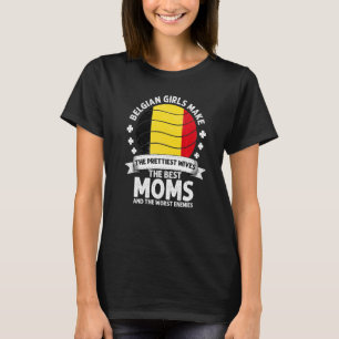 Belgische Mama Belgien Mütter Day Mama Belgisch Am T-Shirt