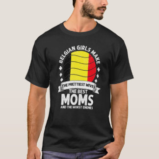 Belgische Mutter Belgien Muttertag Mama Belgischer T-Shirt