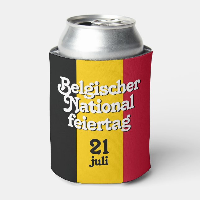 Belgische Nationalfeiertag-Fahne Dosenkühler (Kanne Vorderseite)