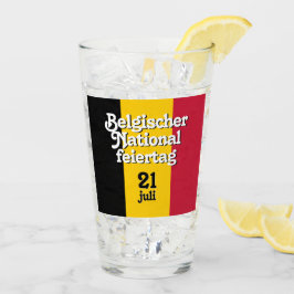 Belgische Nationalfeiertag-Fahne Glas